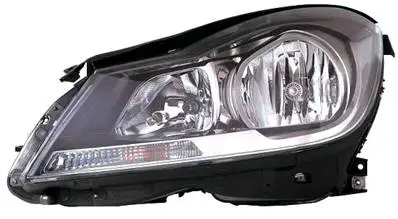 Phare Optique avant gauche électrique pour MERCEDES (W204) CLASSE C ph. 2 2011-2014, H1+H1, corp noir, Neuf Livraison Express