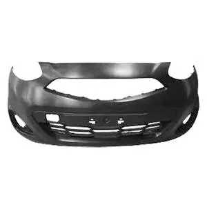 Pare chocs avant pour NISSAN MICRA IV (K13) ph.2, 2013-2018, noir, Neuf Produit De Marque
