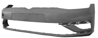 Satisfait Ou Remboursé Pare chocs avant pour VOLKSWAGEN GOLF VII ph. 2 depuis 2016, avec support de plaque, Neuf à peindre