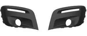 Kit 2 grilles de calandre pour CITROËN BERLINGO II ph.3 2015-2018, trous antibrouillards noires Livraison Gratuite
