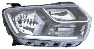 Phare Optique avant droit pour DACIA DUSTER 2 phase 1 depuis 2018, H7+H1+PY21W, avec feu diurne à LED, Neuf Bon Plan
