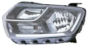 Phare Optique avant gauche pour DACIA DUSTER 2 phase 1 depuis 2018, H7+H1+PY21W, avec feu diurne à LED, Neuf Vente Directe