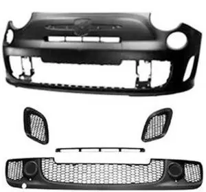 Commander Vite Pare chocs avant pour ABARTH 500, 595-695 depuis 2008, complet (sans logo) Neuf à peindre