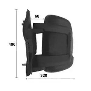 Achetez Aujourd’hui Rétroviseur gauche manuel pour PEUGEOT BOXER II ph.2 2014-2023, bras court, feu clignotant orange (16W), Neuf