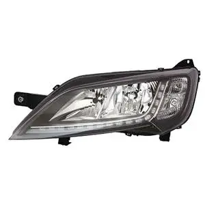 Certifié Phare Optique avant gauche pour FIAT DUCATO III phase 2 2014-2023, H7+H7, (fond Noir) feu LED