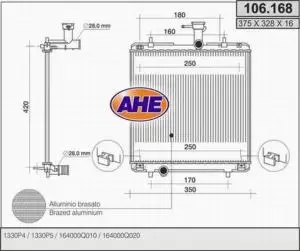 Pas Cher Radiateur de refroidissement pour CITROEN C1, 2012-2014, moteur essence 1.0 (68 ch), Neuf