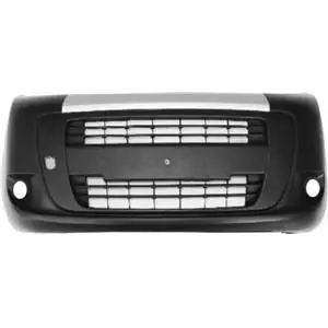 Bon Plan Pare chocs avant pour FIAT QUBO, 2008-2016, COMBI, trous feux antibrouillard, argenté, noir