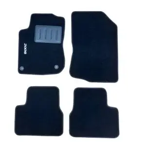 Livraison Gratuite Kit 4 Tapis de sol Auto pour PEUGEOT 2008 I phase 1. 2013-2016, avec sigle 2008, moquette noire et clips, Neuf