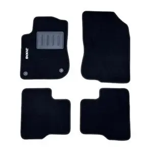 Vente Flash Kit 4 Tapis de sol Auto pour PEUGEOT 2008 I phase 2, 2016-2019, avec sigle 2008, moquette noire et clips, Neuf