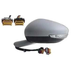 Expédition Rapide Rétroviseur gauche pour PEUGEOT 508 I phase 2, 2014-2018, rabattable électriquement, BLIS, dégivrant, mémoire, feu clignotant, Neuf à peindre