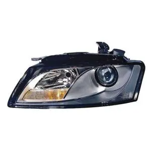 Phare optique avant gauche H7+H7 pour AUDI A5 I phase 1, 2007-2011, fond noir, neuf Certifié