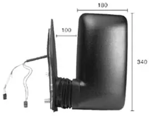 Rétroviseur extérieur gauche électrique pour IVECO DAILY CITY 2000-2006, dégivrant, bras court, noir, Neuf Petit Prix