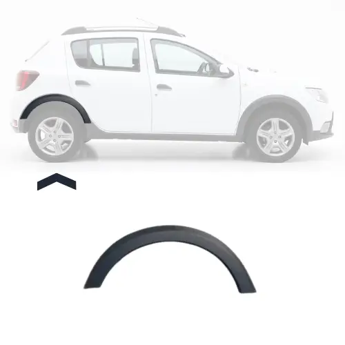 Pas Cher Embout – Tour d&rsquo;aile arrière droit pour DACIA SANDERO STEPWAY III phase 1 depuis 2021, noir gaufré, Neuf