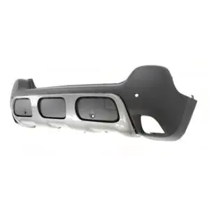 Expédition Rapide Pare chocs arrière pour CITROËN C3 AIRCROSS 2017-2021, noir gaufré, 4 trous radar, avec spoiler gris, Neuf