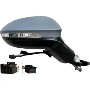 Offre Du Jour Rétroviseur extérieur droit électrique pour VOLKSWAGEN GOLF VIII depuis 2020, dégivrant, asphérique, rabattable électriquement avec memoire, feu clignotant, feu de courtoisie, BLIS, Neuf à peindre