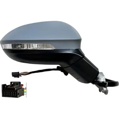 Rétroviseur éxterieur droit électrique pour VOLKSWAGEN GOLF VIII depuis 2020, dégivrant, feu clignotant, lumiere de courtoisie à led, mémoire, 11 pins, Neuf à peindre Prix Choc