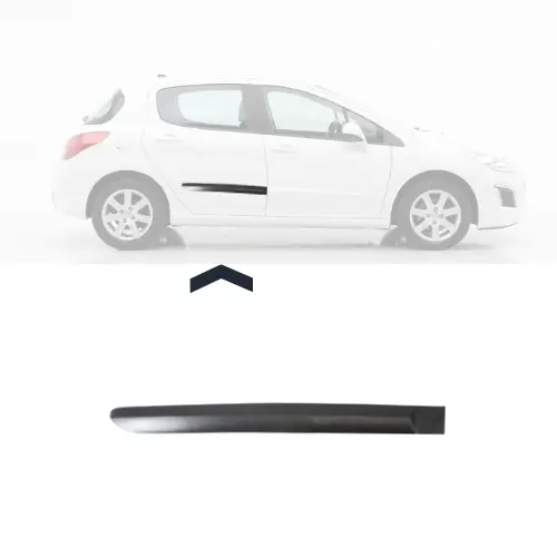 Jusqu’à Épuisement Des Stocks Moulure porte arrière droite pour PEUGEOT 308 I phase 1, 2007-2011, noire gaufré, Mod. 5 portes, Neuve
